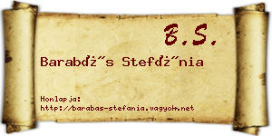 Barabás Stefánia névjegykártya